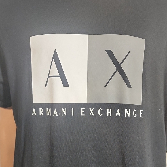 Armani Exchange Black Short Sleeve Tee with Iconic Logo - Picture 5 of 8